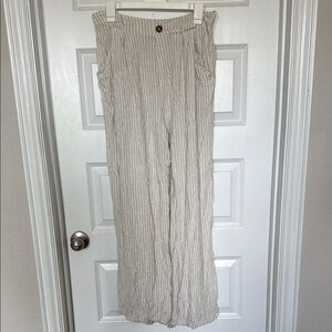 New Sienna sky Linen blend wide leg pants Sz Large